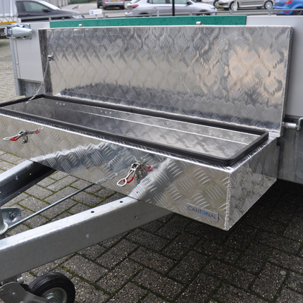 Cantonal Aluminium disselkist 1200x380x195 mm - 2,5 mm wanddikte - ideaal voor plateauwagens en autotransporters - water- en stofdicht - incl. spansluitingen