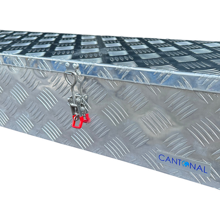 Cantonal Aluminium disselkist 1200x380x195 mm - 2,5 mm wanddikte - ideaal voor plateauwagens en autotransporters - water- en stofdicht - incl. spansluitingen