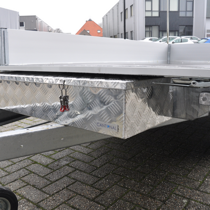 Cantonal Aluminium disselkist 1200x380x195 mm - 2,5 mm wanddikte - ideaal voor plateauwagens en autotransporters - water- en stofdicht - incl. spansluitingen