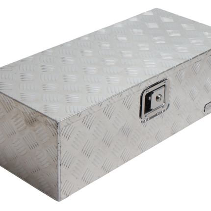 Cantonal Aluminium traanplaat disselkist/gereedschapkist/disselbak 765x330x245 mm - inbouwslot - 1,3 mm dikte