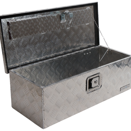 Cantonal Aluminium traanplaat disselkist/gereedschapkist/disselbak 765x330x245 mm - inbouwslot - 1,3 mm dikte