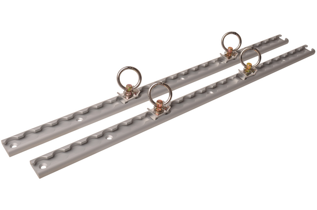 Cantonal Aluminium vliegtuigrail set - 60 cm lengte - 30 mm breed - 500 kg breeklast - 2 stuks