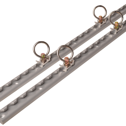 Cantonal Aluminium vliegtuigrail set - 60 cm lengte - 30 mm breed - 500 kg breeklast - 2 stuks