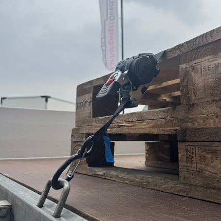 Cantonal Automatisch oprollende spanband 300x2,5 cm - met S-haken en borgveer - 600 kg - set van 2 stuks