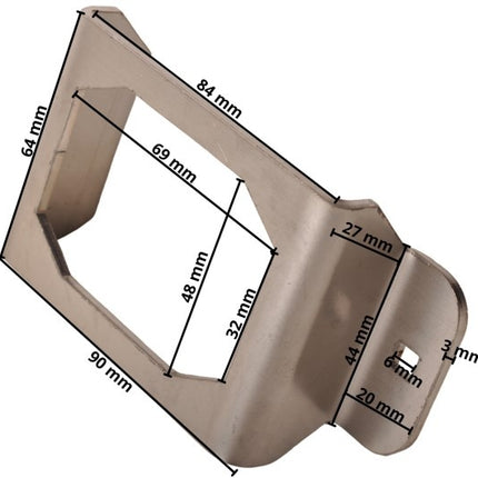 Cantonal Beschermrek Aspöck Flexipoint - Geschikt voor Flexipoint achterlichten - RVS - 130x64x27 mm
