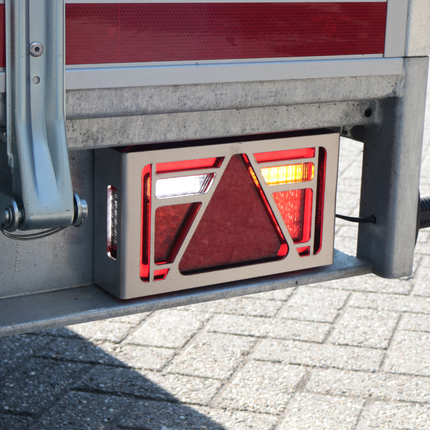 Cantonal Beschermrek Multiled 4 - 253x141x63,7 mm - met vrije driehoek - RVS materiaal