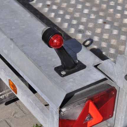 Cantonal Breedtelicht Rood/Wit licht 19 cm lang in schuine hoek - 2 stuks - links en rechts - LED