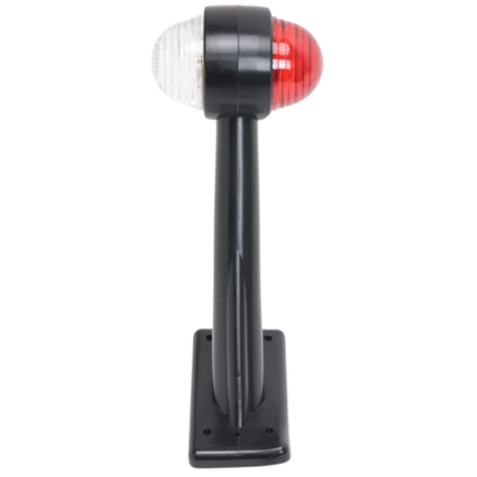 Cantonal Breedtelicht Rood/Wit licht 19 cm lang in schuine hoek - 2 stuks - links en rechts - LED