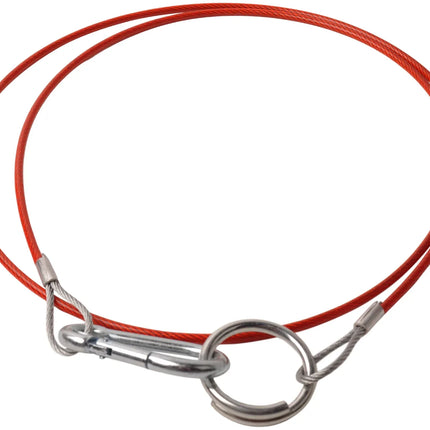 Cantonal Breekkabel 140 cm knijphaak + ring (rood)