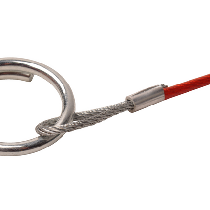 Cantonal Breekkabel 140 cm knijphaak + ring (rood)