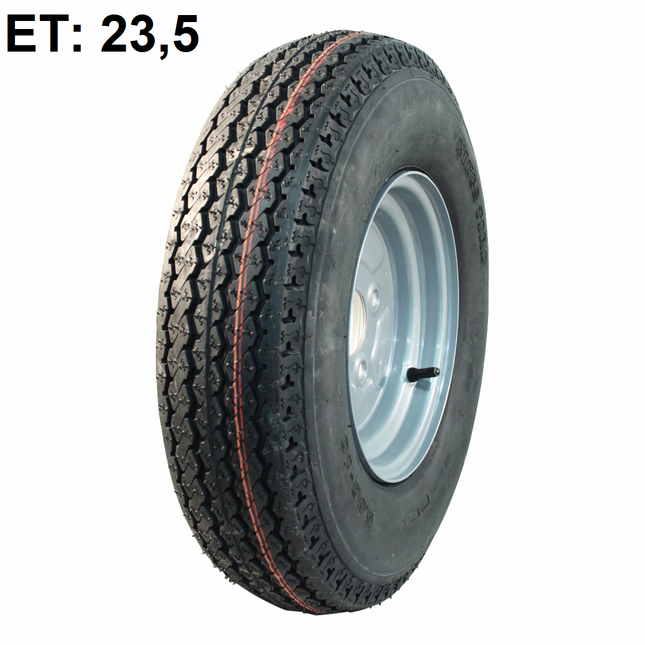 Cantonal Compleet aanhanger wiel - 5.00-10 - steekmaat: 4x100 - draagvermogen: 440 kg - naafdiameter: 60 mm - 6PR - ET 23,5