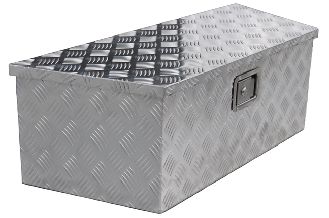 Cantonal Disselkist aluminium traanplaat 900/660x350x300 mm - inbouwslot - automatische klep