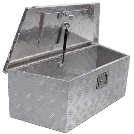 Cantonal Disselkist aluminium traanplaat 900/660x350x300 mm - inbouwslot - automatische klep
