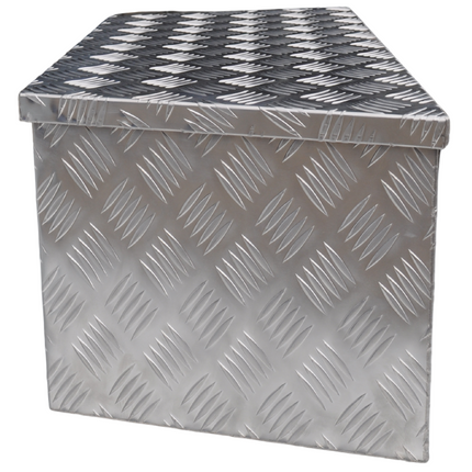 Cantonal Disselkist aluminium traanplaat 900/660x350x300 mm - inbouwslot - automatische klep