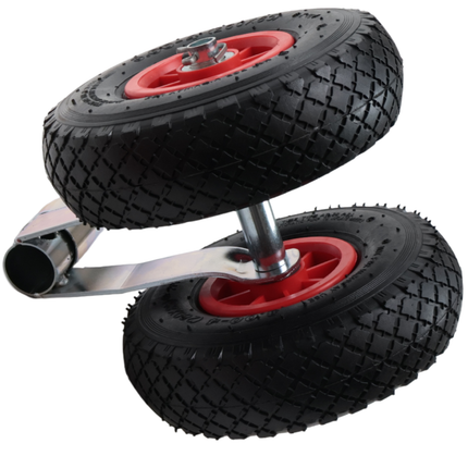 Cantonal Dubbel neuswiel - 48 mm - draagvermogen: 180 kg - luchtbanden