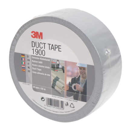 Cantonal DuctTape 3M 1900 Economy 50 mm x 50 meter zilver
