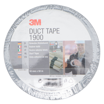 Cantonal DuctTape 3M 1900 Economy 50 mm x 50 meter zilver