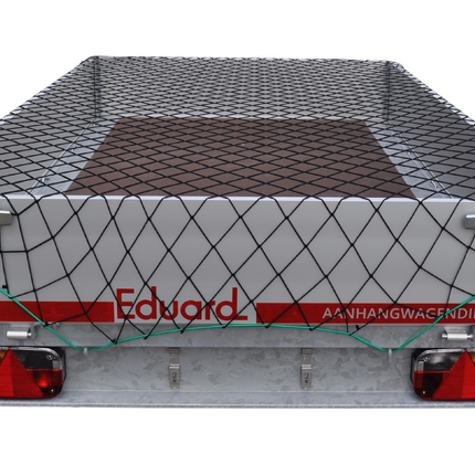 Cantonal Elastisch aanhangernet - zwart - 1-2 x 2-3 meter - rekbaar maasnet - inclusief elastiek rondom - UV bestendig