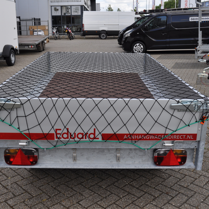 Cantonal Elastisch aanhangernet - zwart - 1-2 x 2-3 meter - rekbaar maasnet - inclusief elastiek rondom - UV bestendig