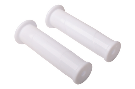 Cantonal Fort witte kruiwagen handvatten - hard rubber - binnen diameter circa 30 mm - set van 2 stuks