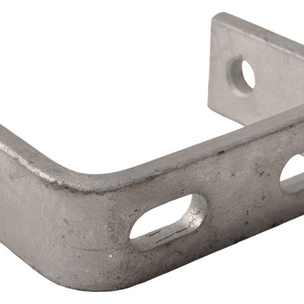 Cantonal Gegalvaniseerde kielrolhouder U-steun - lengte 120 mm - met sleufgaten