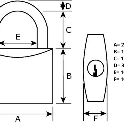 Cantonal Hangslot 20 mm