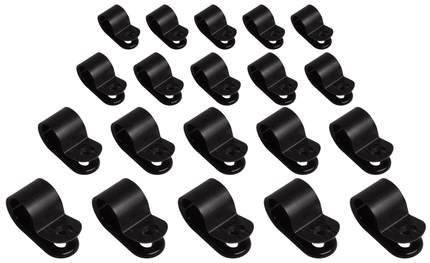 Cantonal Kabelbeugels 11,1 mm zwart voor bevestiging verlichtingskabel - 20 stuks