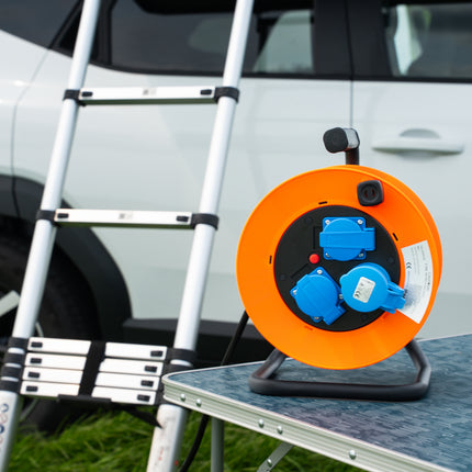 Cantonal Kabelhaspel camping 25 meter - schuko/CEE stekker