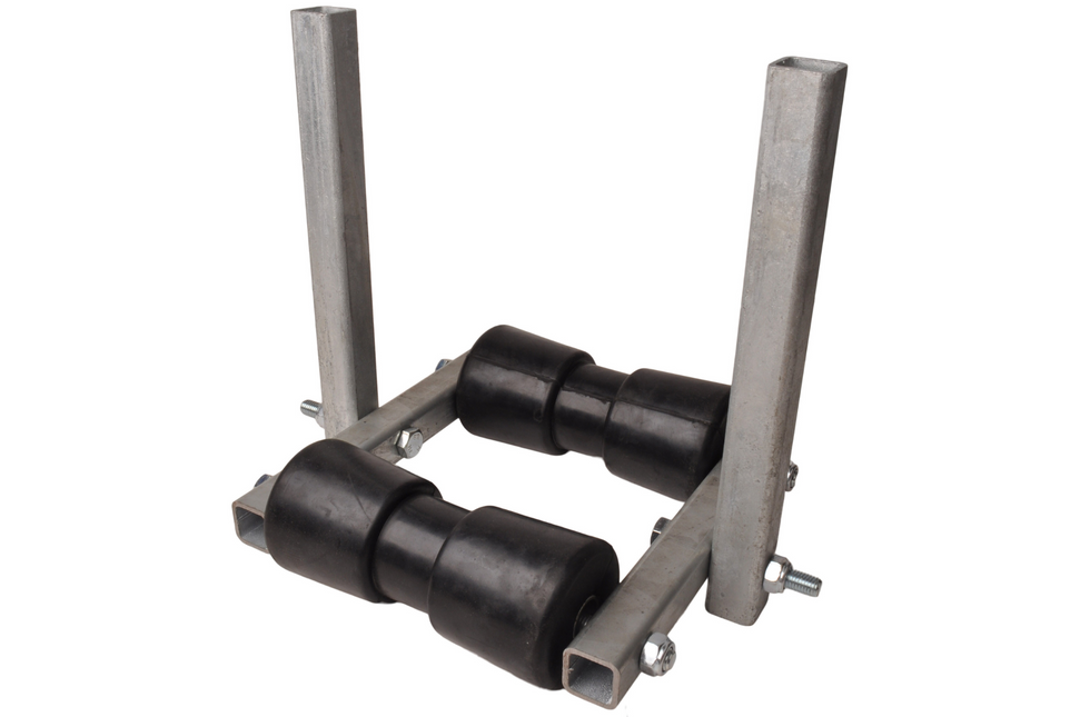 Cantonal Kantelbare kielrol set - 183x85 mm - 30x30 mm koker - 2 delig