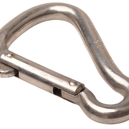 Cantonal Karabijnhaak peervormig RVS 90x10 mm - 13 mm oogdiameter