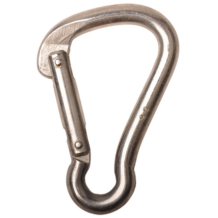 Cantonal Karabijnhaak peervormig RVS 90x10 mm - 13 mm oogdiameter