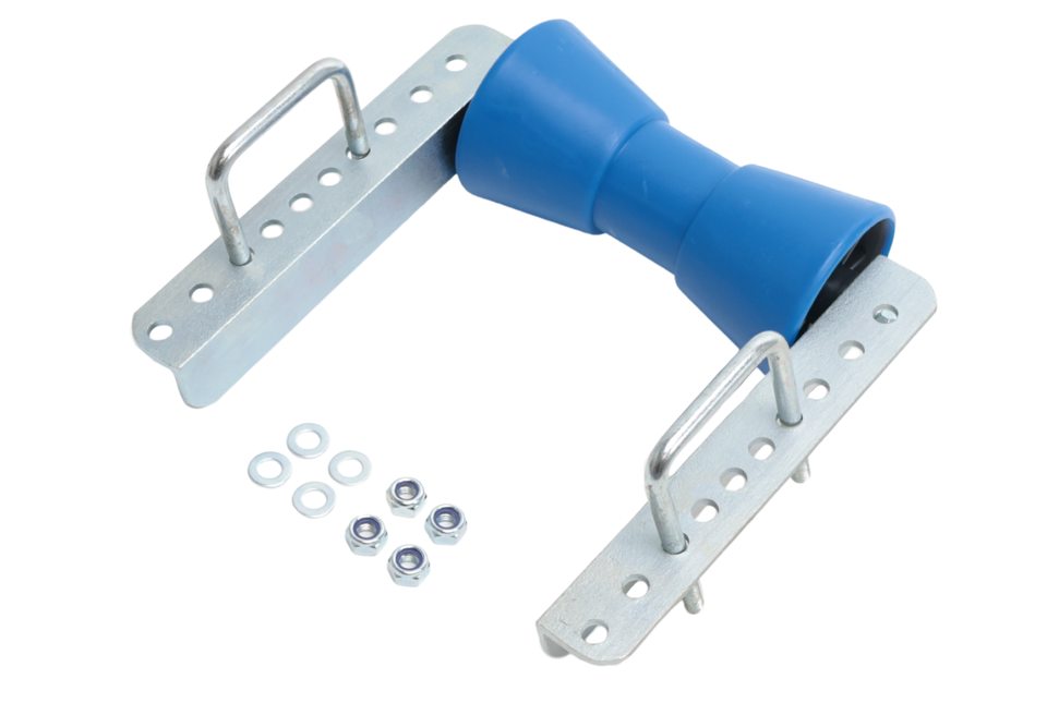 Cantonal Kielrol set - 200x104 mm - blauw - inclusief U-bouten 100x73 mm - PE