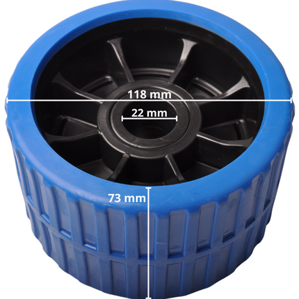 Cantonal Kimrol blauw - 118x73 mm - 22 mm naafdiameter