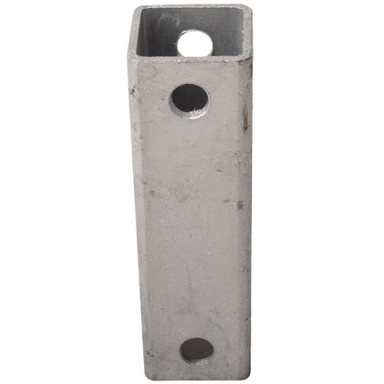 Cantonal Koker profiel 40x40x3 mm - M10 105 mm h.o.h. - 130 mm lang