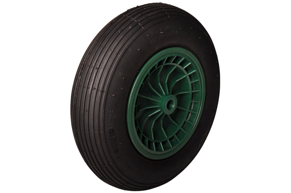 Cantonal Kruiwagenwiel - 4.00-8 - luchtband en kunststof velg - maximale belasting: 150 kg - asgat/naafdiameter: 20 mm - inclusief rollager