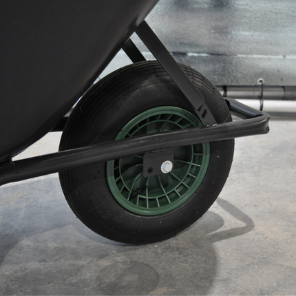 Cantonal Kruiwagenwiel - 4.00-8 - luchtband en kunststof velg - maximale belasting: 150 kg - asgat/naafdiameter: 20 mm - inclusief rollager
