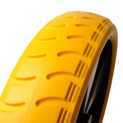 Cantonal Kruiwagenwiel - 4.00-8 - massief/anti-lek band en zwarte kunststof velg - maximale belasting: 150 kg - asgat/naafdiameter: 20 mm