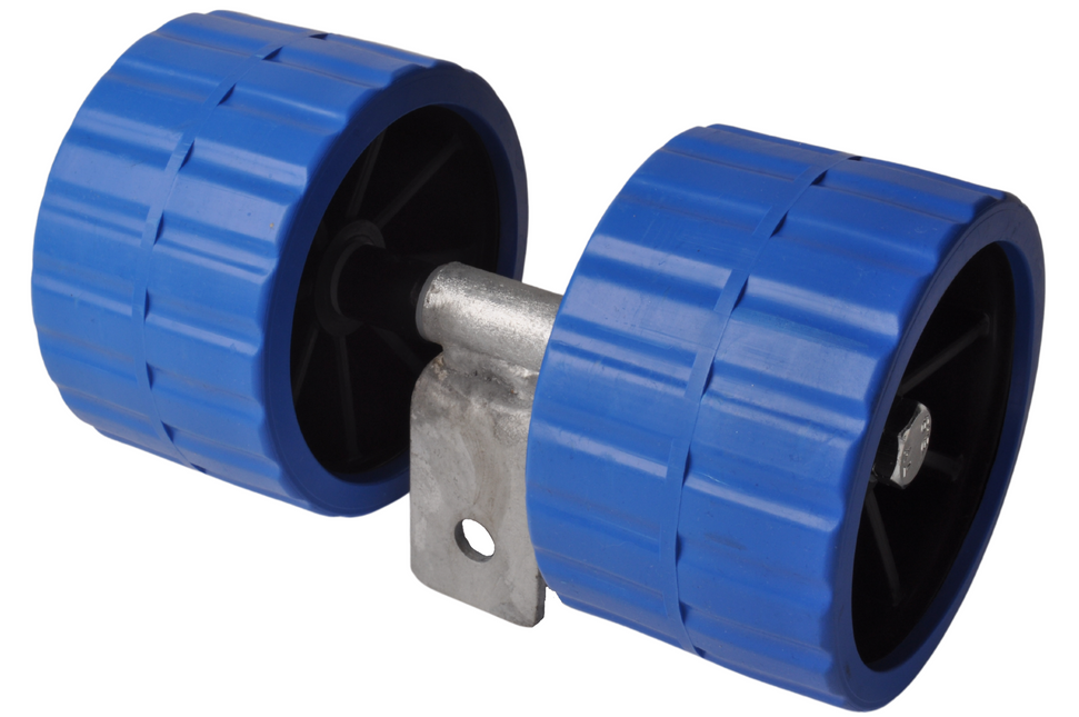 Cantonal Kunststof rollenset - blauw - 74x120 mm - kantelblok 30 mm