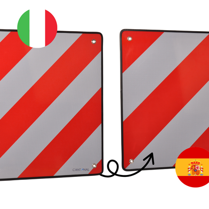 Cantonal Lading waarschuwingsbord 50x50 cm - aluminium