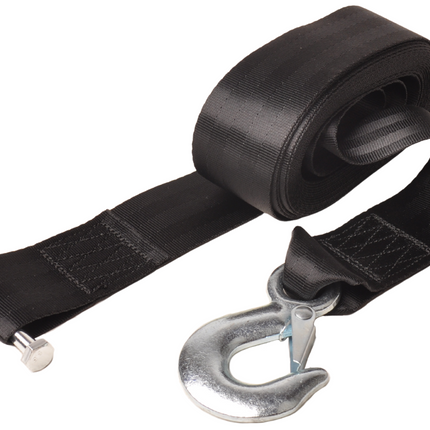 Cantonal Lierband boottrailer met haak – 5 cm x 6,1 meter – 612 kg – zwart - incl. montagebout