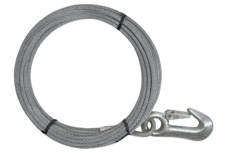 Cantonal Lierkabel met haak (4 mm x 8,5 meter)