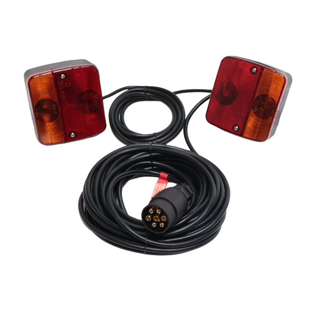 Cantonal Magnetische verlichtingsset - 12 meter hoofdkabel - 7 polig - Plug & Play - ideaal voor bootrailers
