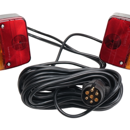 Cantonal Magnetische verlichtingsset - 7,5 meter hoofdkabel - 7 polig - ideaal voor bootrailers