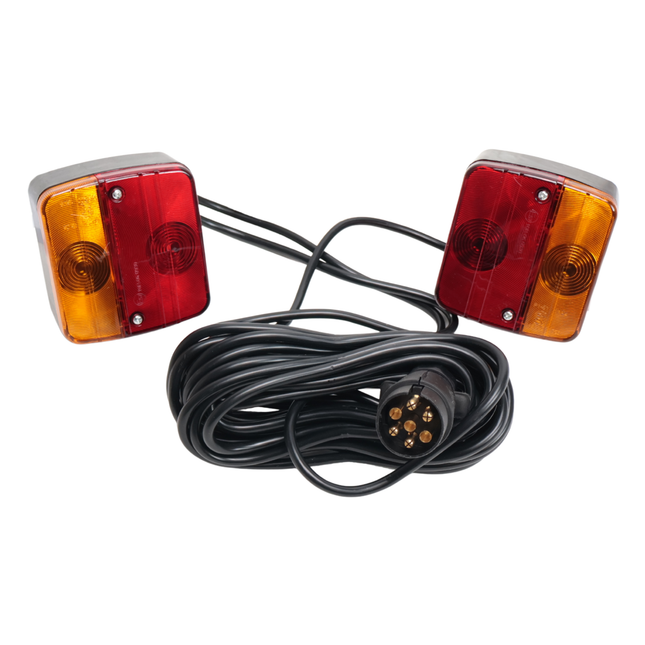 Cantonal Magnetische verlichtingsset - 7,5 meter hoofdkabel - 7 polig - ideaal voor bootrailers