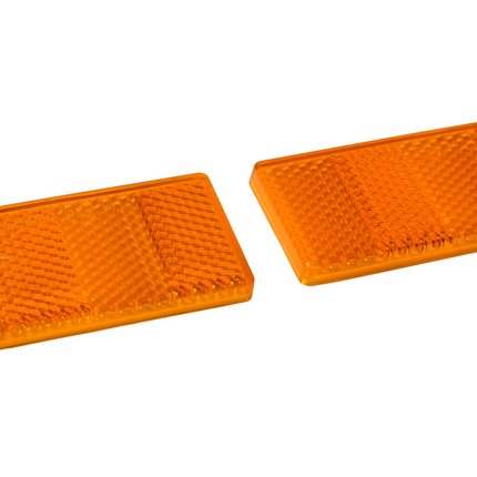 Cantonal Oranje/gele reflector 70x30 mm zelfklevend - set van 2 stuks