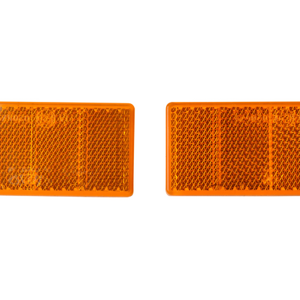 Cantonal Oranje/gele reflector 70x30 mm zelfklevend - set van 2 stuks