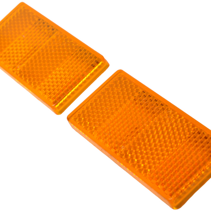 Cantonal Oranje/gele reflector 70x30 mm zelfklevend - set van 2 stuks