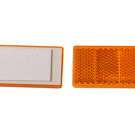 Cantonal Oranje/gele reflector 70x30 mm zelfklevend - set van 2 stuks