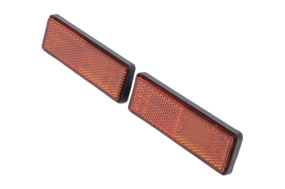 Cantonal Oranje/gele reflector 98x32,5 mm zelfklevend - set van 2 stuks