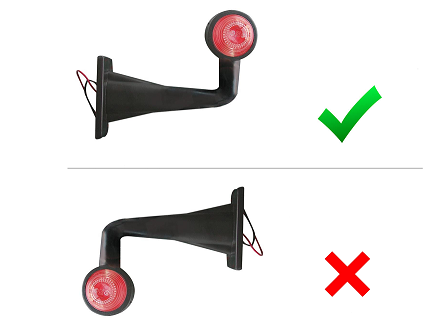 Cantonal Pendellicht LED - rechts - wit/oranje/rood